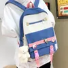 Backpack Nylon Fofte Mulher Moda à prova d'água Rucksack School School for Teenager Girls Kawaii Bag Mochila 50