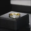 Eheringe, Eheringe, klassischer 1-Karat-Kristallring für Frauen, Diamant-Gold, Verlobung, Jahrestag, Heiratsantrag, Schmuck, wer Dhijf