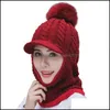 Bonnet/tête de mort casquettes hommes femmes couleur Pure couvre-chef Adt tricot bonnets mode garder au chaud coupe-vent casquette automne hiver 10 5Qy J2 Drop De Dhrpe