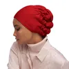 Cappellino da donna reversibile regolabile con perline a treccia cappello musulmano con volant avvolgente cuffia per capelli foderata in raso per dormire