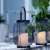 Bougeoirs Jardin Lampe Suspendue Style Nordique Lanterne Titulaire Unique Esthétique Noir Velas Decorativas Décoration de La Maison