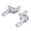 Toilet Seat Covers Set Alloy Replacement Hinges Mountings Chrome With Fittings Screws For Accessories