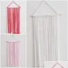 Other Housekeeping Organization Fashion Striped Storage Belt Mticolour Wall Hanging Headdress Pendant Decoration Finishing Hairpin D Dhkku