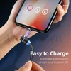 3 in 1 Magnetic Charger Cables Cords 90° Degree LED Charging Wire for Samsung S20 Plus with Retail Packaging