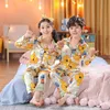 Baby barn designer kl￤der pajamas set sommar is silk tunna korta ￤rmar byxor 2 stycke barn pojkar flickor sp￤dbarn tecknad m￶nster hem