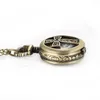 Orologi da tasca Vintage Bronzo Crocifisso Croce Orologio al quarzo cavo Collana Ciondolo Donna Regali da uomo LXH