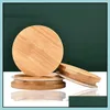 Drinkware Lid Beverage Copo Ers Bamboo Wood ER Tamas de cerâmica de vela selada tampa do anel de borracha Sile tigela Erzc1173 Drop entrega 2022 dhvei