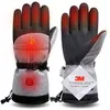 Guantes de esquí Calefacción eléctrica Moto de nieve Snowboard Snow Mitones A prueba de viento Impermeable Hombres Mujeres Snowboard ing 221020