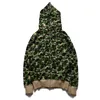 Heren comfortabele Hoodies Camo Shark Print Katoen Sweater Hoodie Heren Casual Paars Rood Vest Capuchon Plus Maten S-3XL Polo Hoody jumper casual