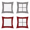 Sublimation Taie d'oreiller Plaid Check Couvre Transfert De Chaleur Classique Jet Décoratif Canapé Canapé Housse De Coussin Literie Fournitures RRA110