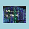 Party Decoration 10mx5m 1600 LED Curtain Light Promotion Jul Decoration Wedding Supplies Outdoor Holiday Lights Series AC 110V DHON2