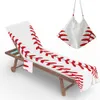 Housse de chaise de plage avec poche latérale Baseball Softball Sports Housses de serviettes de chaise longues colorées avec sacoche Sacs de rangement Transport maritime GWA10