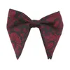 Linbaiway mode grote bogen zakdoek set voor mannen formeel pak bruiloft paisley bow tie pocket squy custom j220816