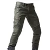 Pantalons pour hommes Pantalons décontractés de protection pour moto Jeans pour hommes Respirant résistant à l'usure avec 2 paires de protège-genoux amovibles