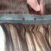 2022 vendendo fita de qualidade de gênio de cabelo de trama de pele remy em extensões de cabelo virgem europeu humano com furos 4 peças lote2815