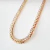 Chains Luxury Men Necklace 585 Rose Gold Color Fashion Jewelry Copper 5MM 55CM Long Women Anniversary Gift