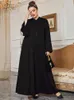 Sukienki plus size kobiety maxi sukienka 2022 Wiosna jesień swobodny elegancki elegancki długi rękaw Abaya Turkey African Party Evening Clothing