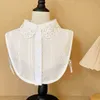 Katoen Wit Meisjes Shirt Afneembare Kraag Voor Vrouwen Blouse Tops Fake Kragen Vrouwelijke Ketting Kleding Decoratieve Valse Kraag J220816