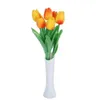 Künstliche Tulpen Blumen Hausgarten Dekoration Real Touch Blumenstrauß Geburtstagsfeier Hochzeitsdekoration Gefälschte Blume