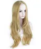 Fashion Women Cosplay Casual Golden Long Hair Cosplay Curler Wig