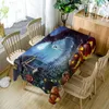 Table Cloth Halloween Pumpkin Print Polyester Rectangle Funny Tablecloth Living Room Decorative Dining TV Cabinet Cover