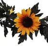 Dekoratif çiçekler 180cm cadılar bayramı siyah yapay asma iç dekorasyon gül çiçek ayçiçeği oda dekor