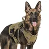 Collari per cani Imbracatura tattica militare K9 Gilet da lavoro Guinzaglio elastico in nylon Piombo Addestramento Corsa per cani di taglia media Pastore tedesco