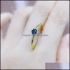 Fedi nuziali Fedi nuziali Sposa per le donne Mini Carino Oro giallo Colore Zircone Fidanzamento Anello sottile Gioielli Gioielli all'ingrosso R112W Dhjzb