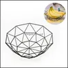 Storage Baskets Metal Fruit Basket Art Geometry Iron Wire Storage Baskets Living Room Home Table Ornaments Tray Simplicity Kitchen 6 Dhvoq