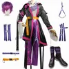 Anime Costumes Anime Vtuber Hololive Cosplay Nijisanji Noctyx Uki Violeta Wig Game Suit Cosplay Cold Shoes Halloween Party Outfit Women Men J220915