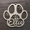 Decorazioni natalizie tag regalo in gamba personalizzata Ornamento cani personalizzato palla di legno con nome