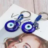 Creative Glass Tassel Devil's Eye Caychain Пара мода Evil Eye Coomains подвесные ювелирные аксессуары подарок