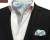 Marka Paisley ascot das mendil seti erkekler için set vintage İngiliz moda aksesuarları boyun kravat kare gratea hediyeleri j220816