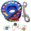 15m 20m 30m SCUBA DIVE ALUMINIUM ALMINIUM SPOOL VINGER ROEL MET roestvrijstalen Double Ended Hook SMB Equipment Cave Dive 220622