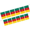 Bandera de cuerda de Camerún, 14x21cm, Mini pancarta colgante nacional del país del mundo para decoración interior y exterior