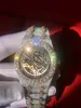 إصدار Moissanite Digner Skeleton X63V New Diamonds Watch Pass tt Rose Sier to Quality Movement Movement Men 190065