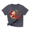 Women's T Shirts Womens Christmas Sweet Shirt Coffee Mug Short Sleeve Graphic Top Fun Compression Long Women Summer