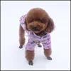 Dog Apparel Crown Pattern Purple Pets Clothes Dogs Autumn Winter Plush Warm Princess Sweater Small Dog Clothing Drop Delivery 2022 H Dhomc