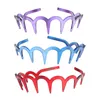 バンダナス3PCS樹脂ヘアフープU歯付きヘアバンドファッションヘッドバンドガールヘッドウェア
