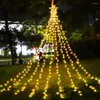 Stringhe Decorazioni natalizie Luce esterna 317 LED Star Tree 8 modalità di illuminazione Scintillio per la festa di nozze in giardino