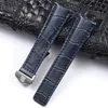 Echte lederen armband 24 mm 20 mm 22m voor horlogeband heren polshorloges Bandaccessoires Fold Buckle lederen horlogeband 24936443