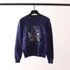 Women Slimming Sweaters Cartoon Animal Embroidered Round-neck Long-sleeved Knit