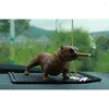 Interi￶rdekorationer hartsmodell Bully Pitbull Dog Simulation Car Dashboard Ornament Hem Desktop Booksh Decoration Auto High Quality Toy