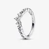 S925 Sterling Silver Wedding Ring for Women Crown Zircon Noble Jewelry DIY fit Pandora Ring Designer Valentine's Day Gift