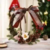 Dekorative Blumen Weihnachtsdekoration Kranz Künstliche Xmsa Wandbehang Türgirlanden Anhänger Ornament Home Decor Merry Navidad 2023