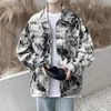 Men's Jackets Autumn Jeans Men Tie Dye Casual Jacket 2022 Design Loose Lapel Women Coat Tide