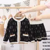 kids clothing sets Baby Girls twopiece Dress Set Designers knitted sweater suits sweaters and Skirt Princess Dresses Clothes blac7162146