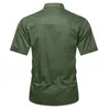 Camicie casual da uomo Camicia cargo da uomo Multi-tasca Outdoor militare Cotone Uomo Abbigliamento da uomo Estate manica corta