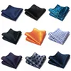 Marca de alta qualidade Silk Headscarf Man Blue Dark listrado April Day's Fit Party Formal Pochet Handkiefs J220816