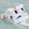 5Pcs Kids Baby Cartoon Towel Handkerchief Cotton Mousseline Towel Handkerchiefs Two Layers Wipe Handkerchiefs 28X28cm J220816